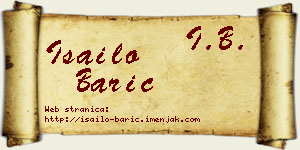 Isailo Barić vizit kartica